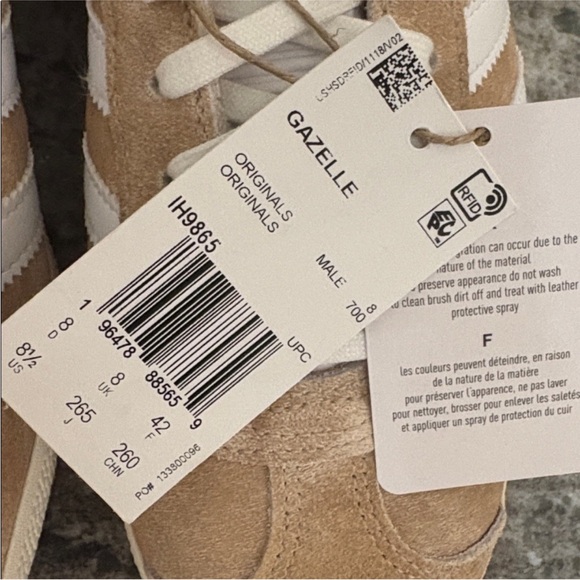 Adidas Gazelle Women's Tan Suede Sneakers - Picture 3 of 8